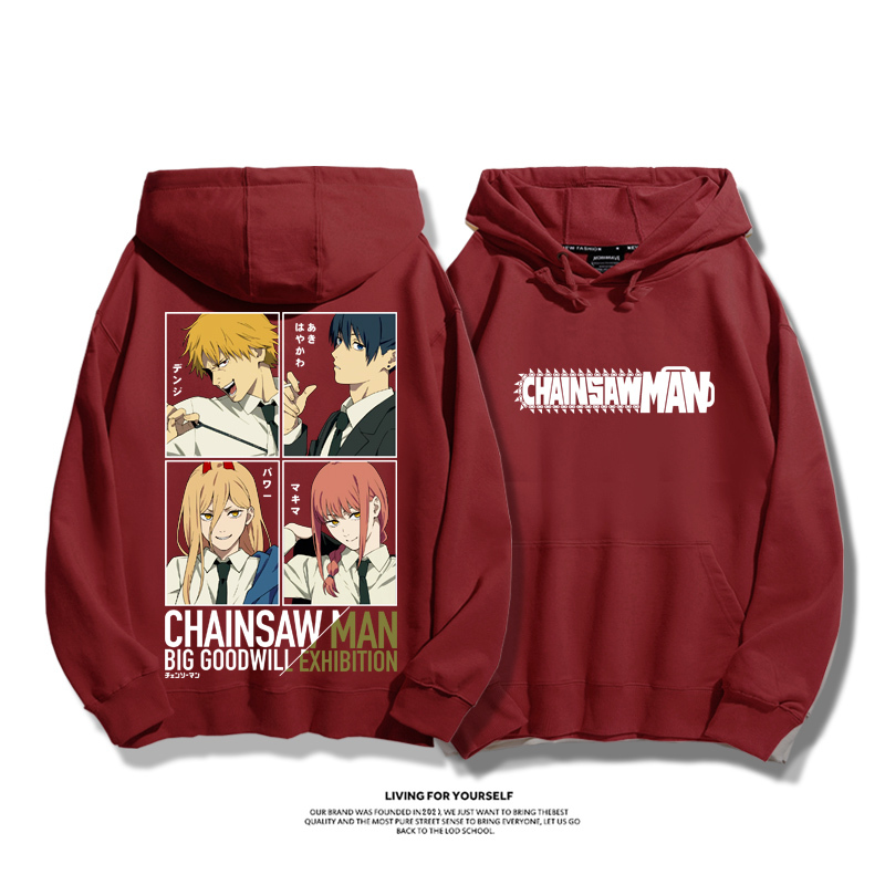 鏈鋸人新款 親子情侶男女款連帽衛衣