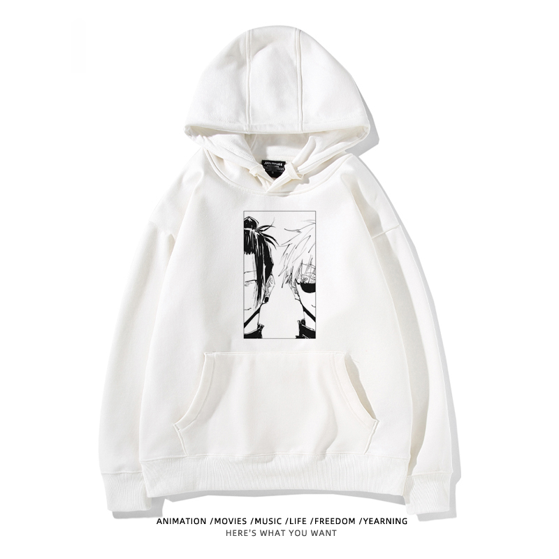 咒術迴戰聯名衛衣2024秋冬新款親子情侶裝薄絨款連帽衛衣