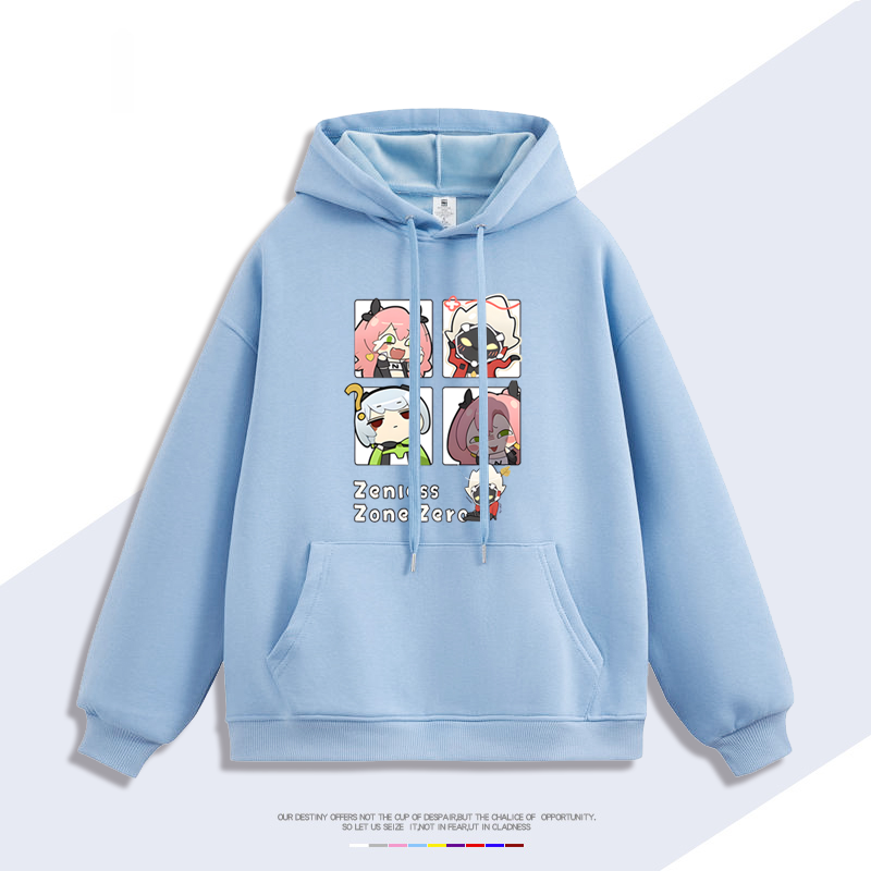 絕區零 聯名2024秋冬新款親子情侶裝薄絨款連帽衛衣