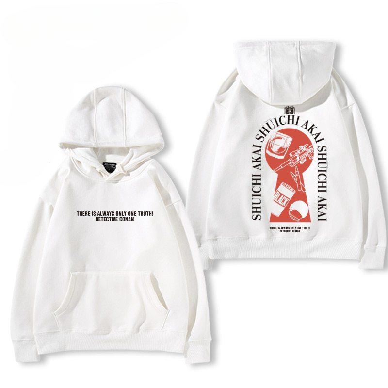 名偵探柯南 2024秋冬新款親子情侶裝薄絨款連帽衛衣