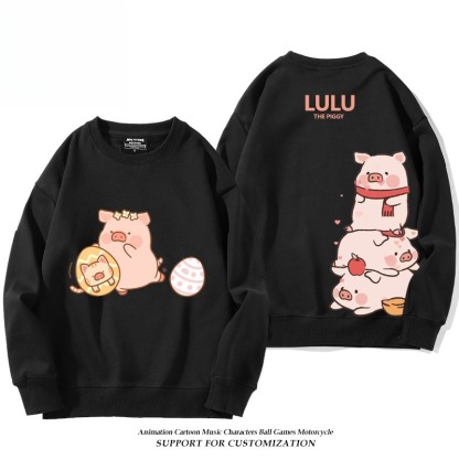 LuLu豬 聯名親子情侶裝 圓領長袖