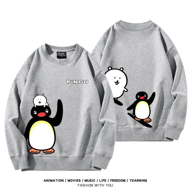 Pingu企鵝家族聯名親子情侶裝 圓領長袖