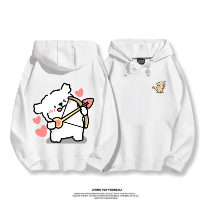 線條小狗 2025秋冬新款 親子情侶男女連帽衛衣