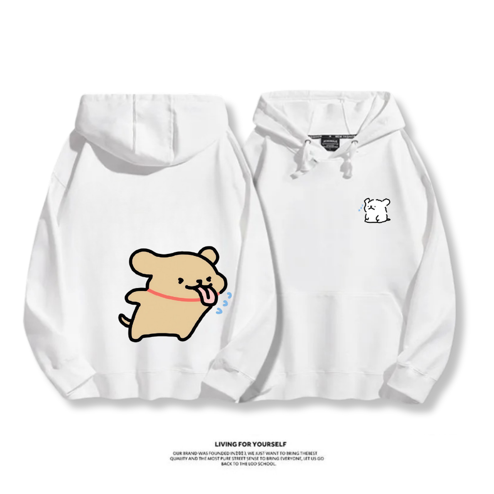 線條小狗 2025秋冬新款 親子情侶男女連帽衛衣