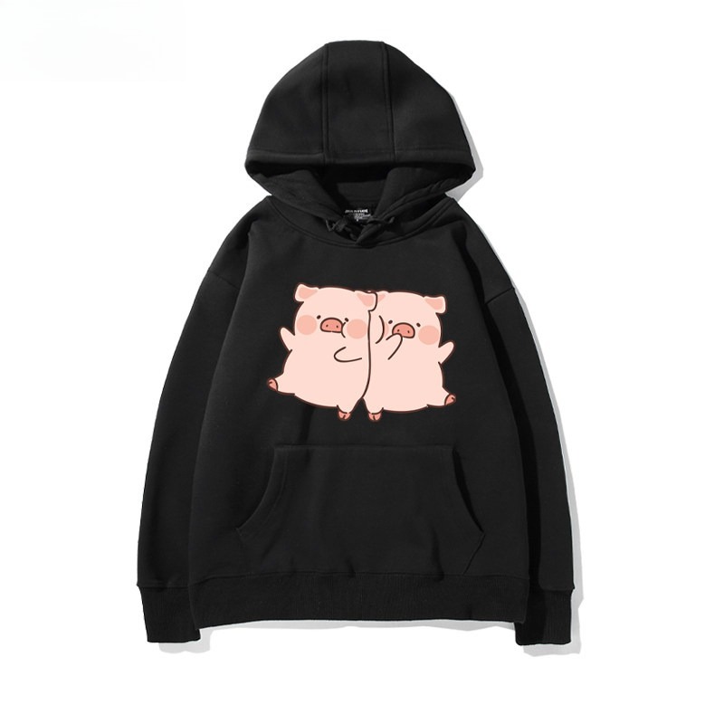 LULU豬 聯名衛衣新款 親子情侶裝連帽衛衣