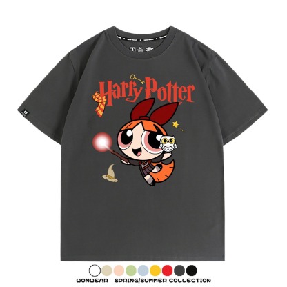 飛天小女警 X Harry Potter周邊 印花短袖T恤