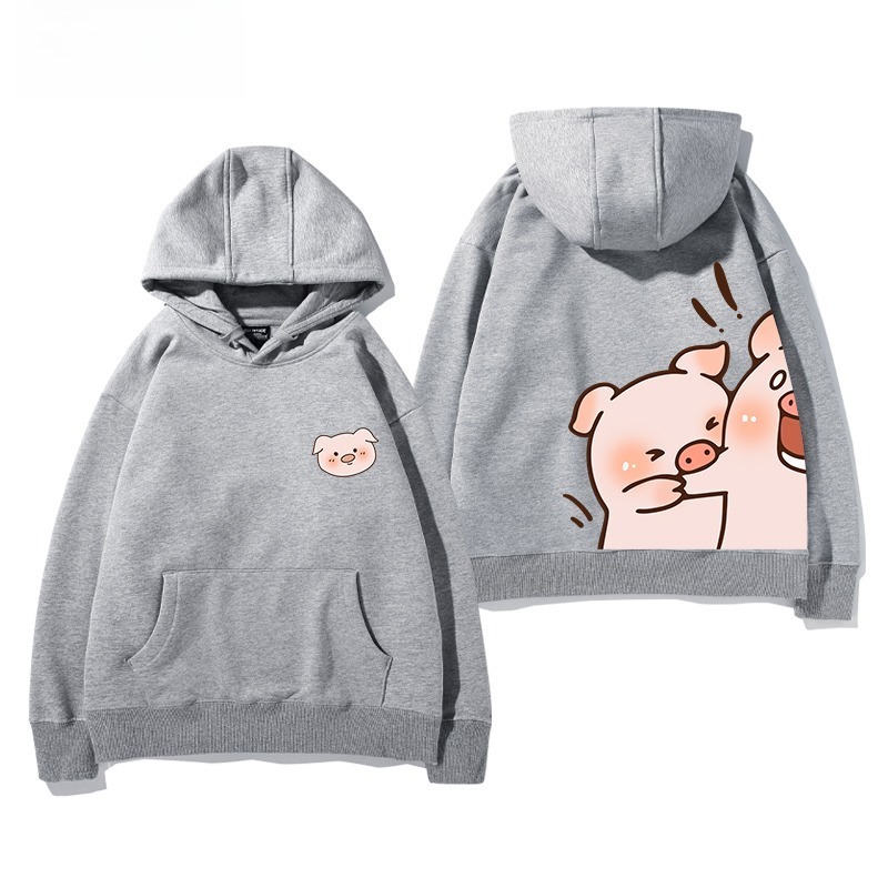 LuLu豬新款 親子情侶男女連帽衛衣