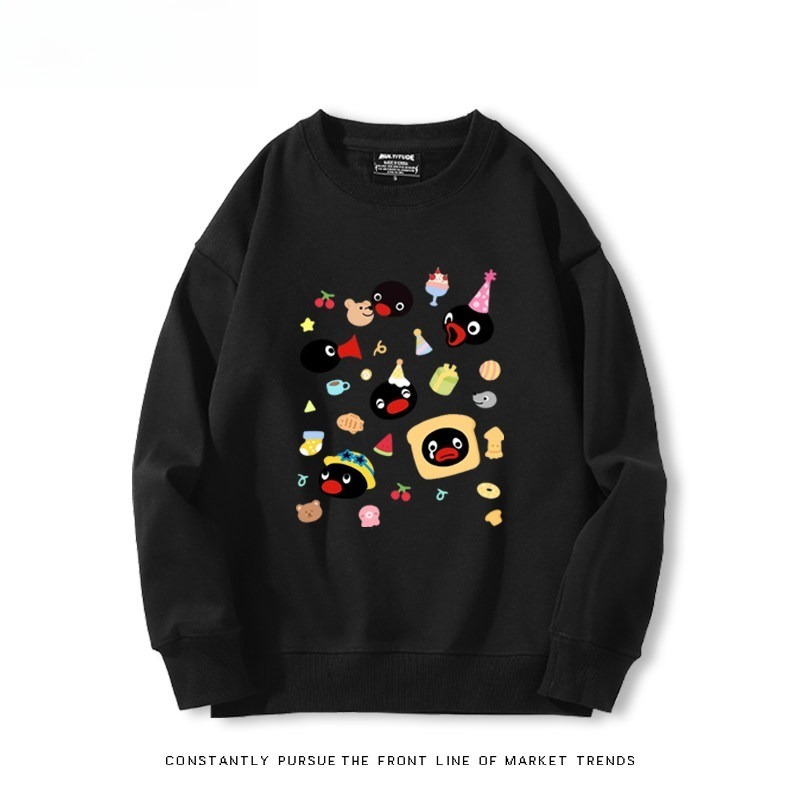 pingu 聯名親子情侶裝 圓領長袖