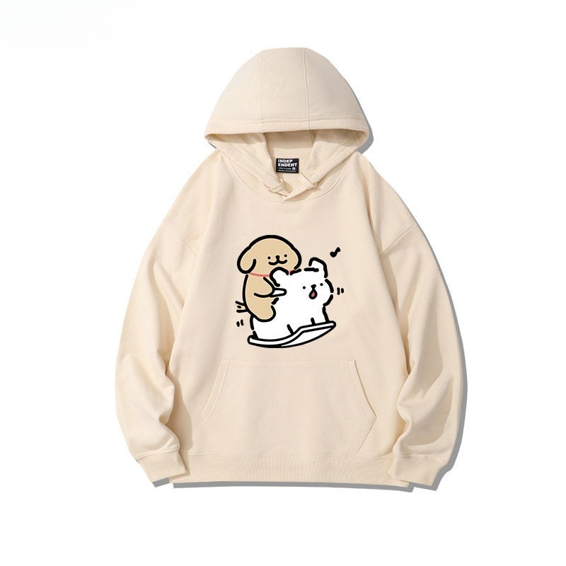 線條小狗 聯名衛衣2026秋冬新款親子情侶裝連帽衛衣