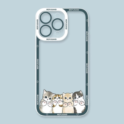 蘋果 系列Mofusand鯊魚貓天使眼透明防摔軟殼
