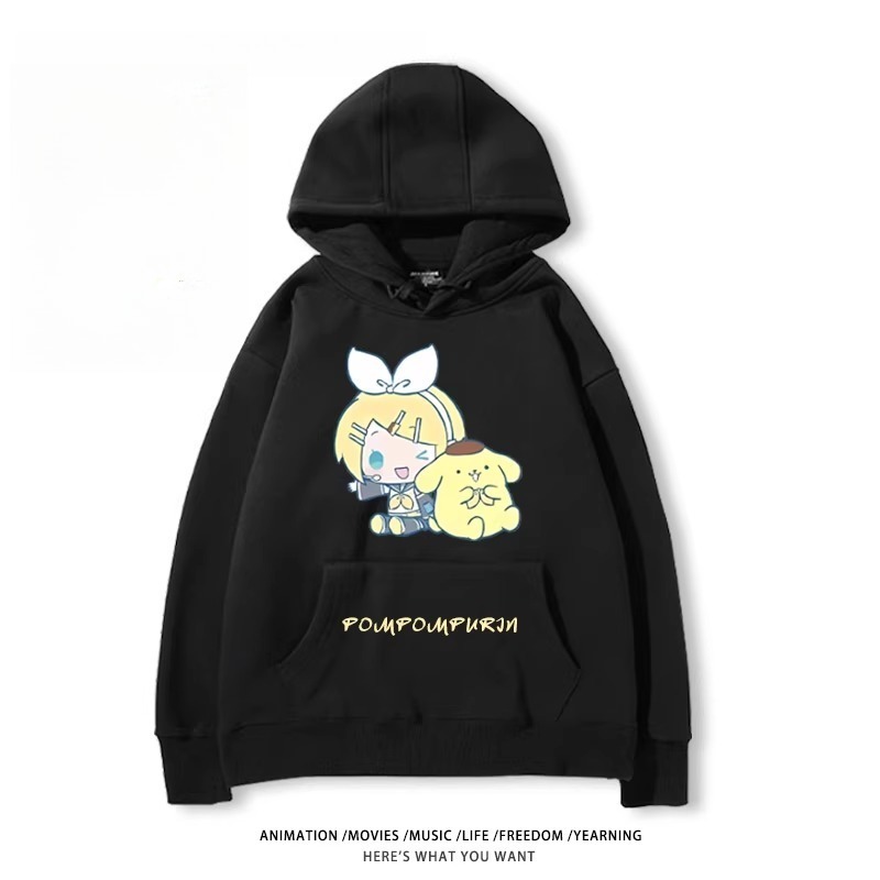 初音未來X三麗鷗新款 親子情侶男女款連帽衛衣