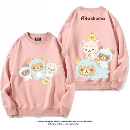 日系拉拉熊 聯名親子情侶裝 圓領長袖