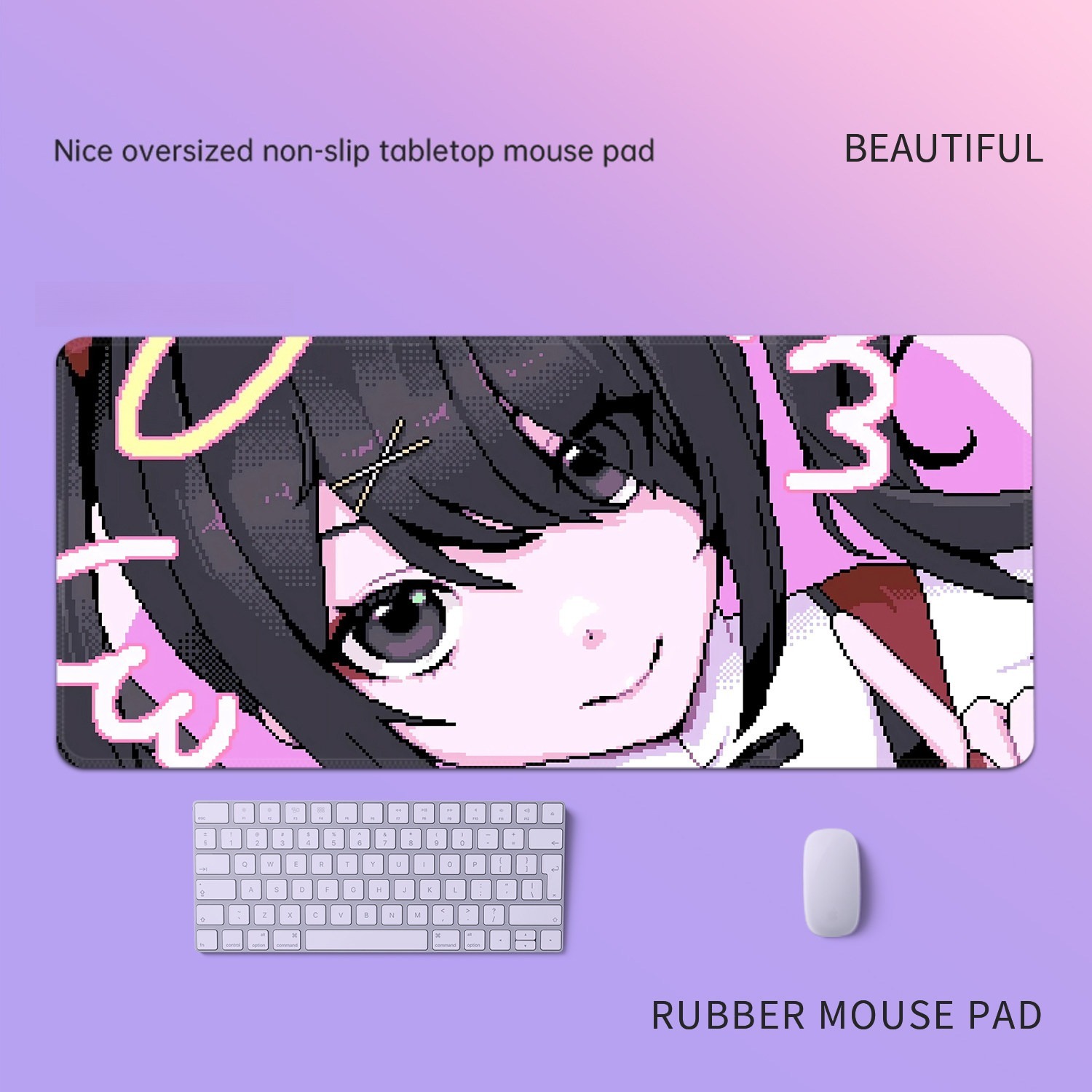 主播女孩重度依賴 主題桌墊 布質滑鼠墊