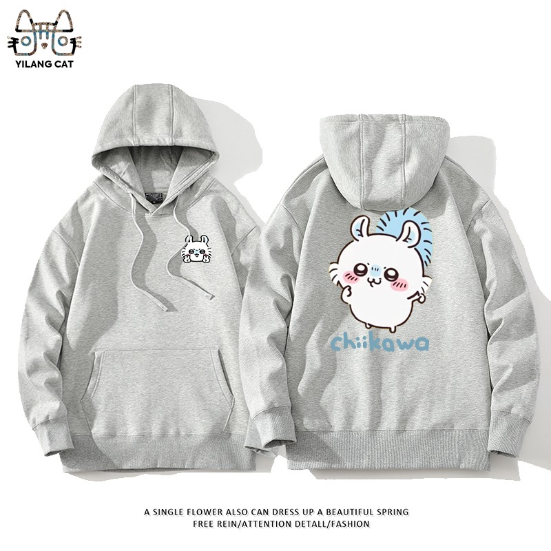 Chiikawa聯名衛衣2025秋冬新款親子情侶裝連帽衛衣