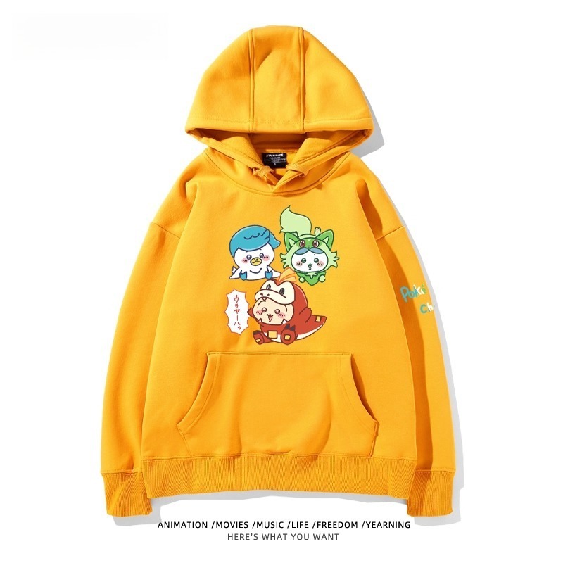 chiikawa X 寶可夢系列 聯名衛衣2025秋冬新款 親子情侶裝連帽衛衣