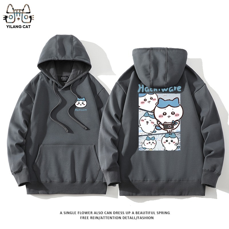 Chiikawa聯名衛衣2025秋冬新款親子情侶裝連帽衛衣