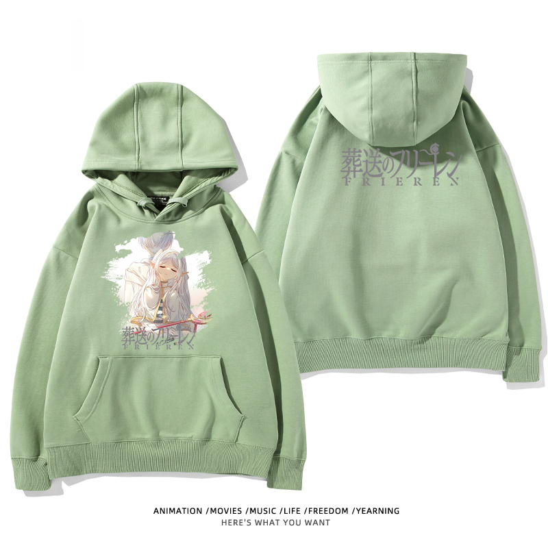 葬送的芙莉蓮 2024秋冬新款親子情侶裝薄絨款連帽衛衣