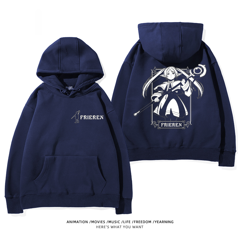 葬送的芙莉蓮2024秋冬新款親子情侶裝薄絨款連帽衛衣