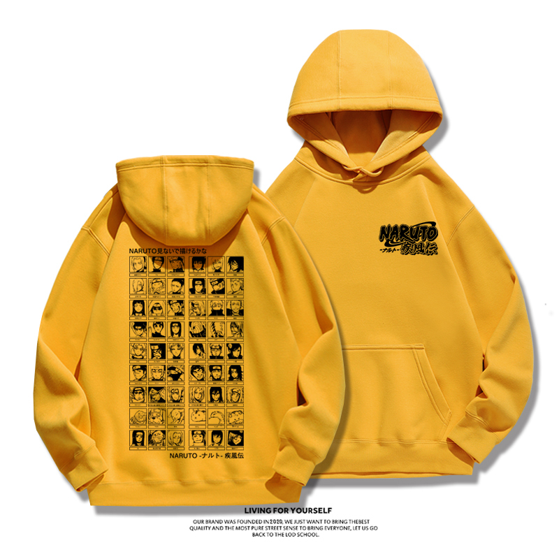 火影忍者 2024秋冬新款親子情侶裝薄絨款連帽衛衣