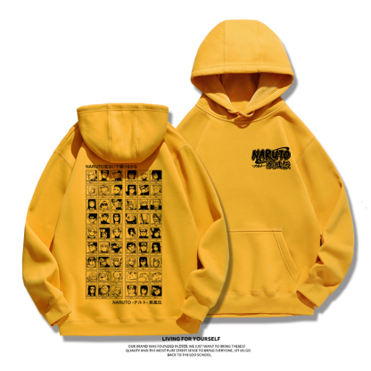 火影忍者 2024秋冬新款親子情侶裝薄絨款連帽衛衣