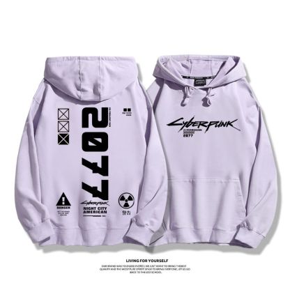 電馭叛客2077聯名衛衣2025秋冬新款親子情侶裝連帽衛衣