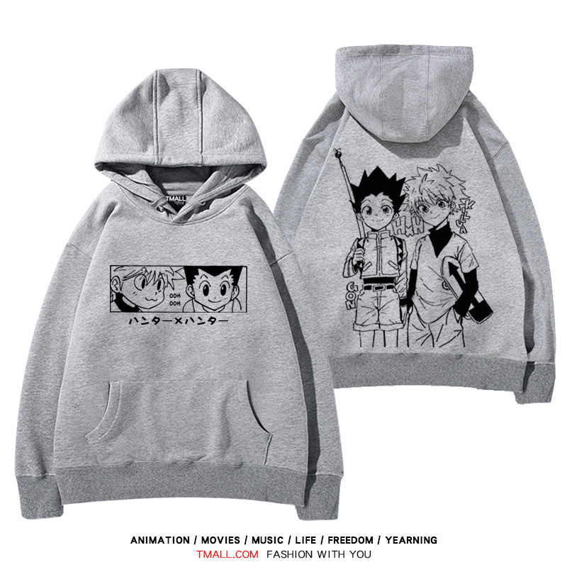 全職獵人 聯名衛衣2024秋冬新款親子情侶裝薄絨款連帽衛衣