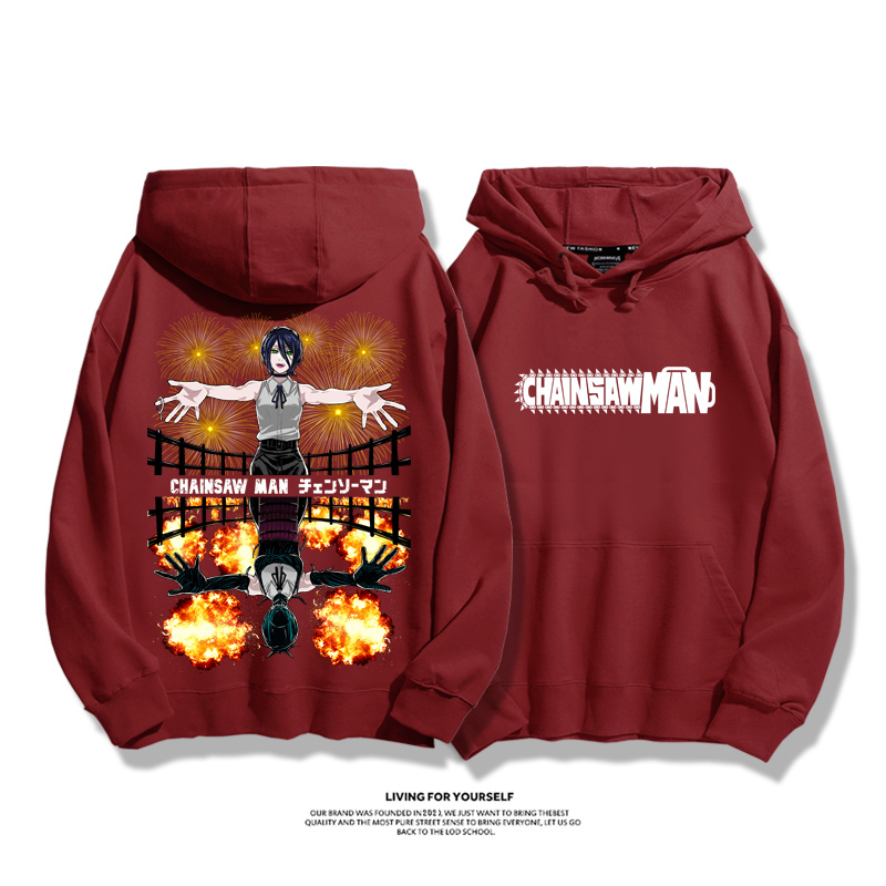 鏈鋸人新款 親子情侶男女款連帽衛衣