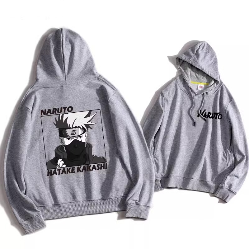 火影忍者聯名衛衣2024秋冬新款親子情侶裝薄絨款連帽衛衣