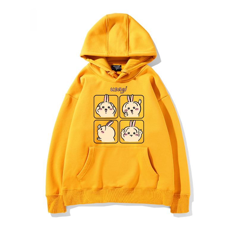 chiikawa 2024秋冬新款親子情侶裝薄絨款連帽衛衣