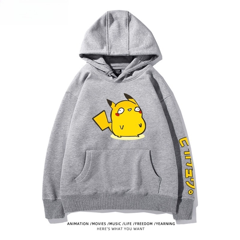 寶可夢Q版搞怪新款 親子情侶男女款連帽衛衣
