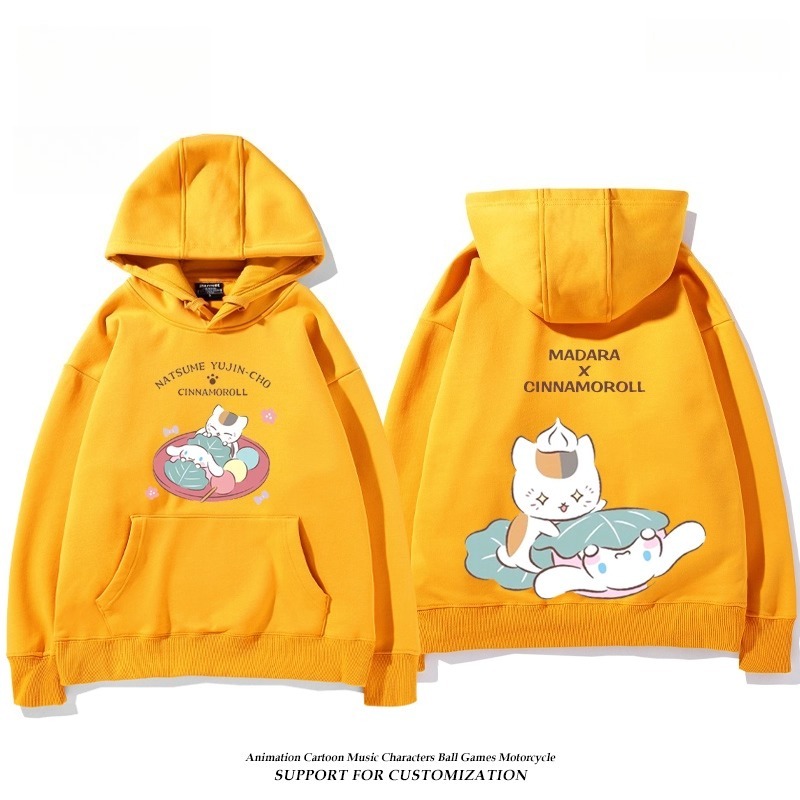 夏目友人帳貓咪老師X三麗鷗新款 親子情侶男女連帽衛衣