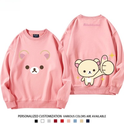 日系拉拉熊 聯名親子情侶裝 圓領長袖