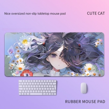 主播女孩重度依賴 主題桌墊 布質滑鼠墊