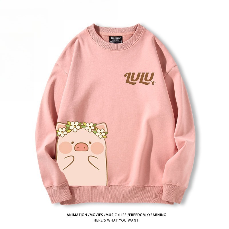 LuLu豬 聯名親子情侶裝 圓領長袖