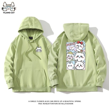 Chiikawa聯名衛衣2025秋冬新款親子情侶裝連帽衛衣