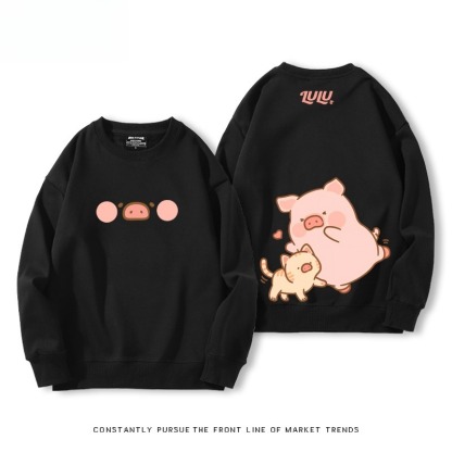 LuLu豬 聯名親子情侶裝 圓領長袖