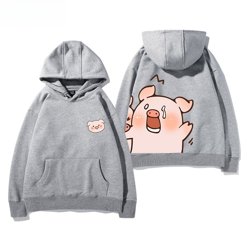 LuLu豬新款 親子情侶男女連帽衛衣