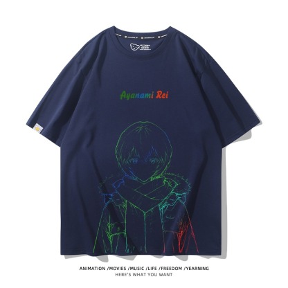 EVA新世紀福音戰士周邊 印花短袖T恤