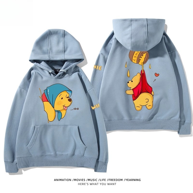 小熊維尼 聯名衛衣2025秋冬新款親子情侶裝連帽衛衣