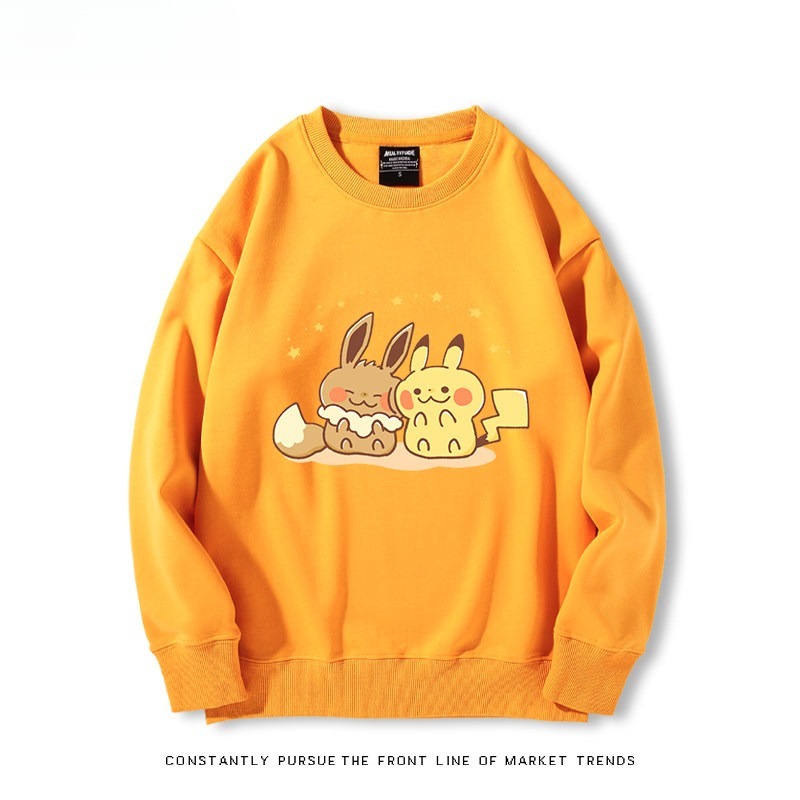 精靈寶可夢Q版 聯名親子情侶裝 圓領長袖