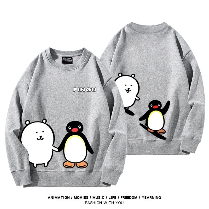 Pingu企鵝家族聯名親子情侶裝 圓領長袖