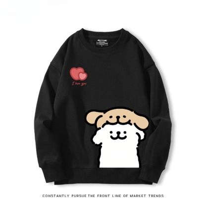 線條小狗 聯名親子情侶裝 圓領長袖