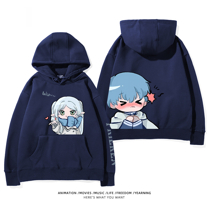 葬送的芙莉蓮 2024秋冬新款親子情侶裝薄絨款連帽衛衣