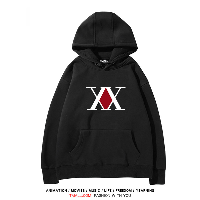 全職獵人 聯名衛衣2024秋冬新款親子情侶裝薄絨款連帽衛衣