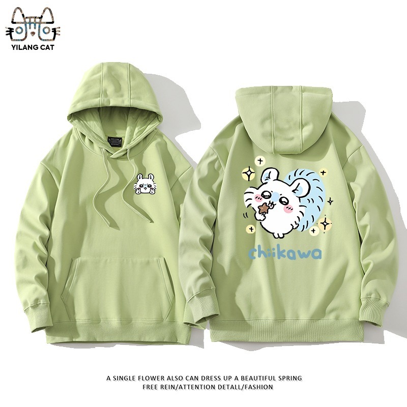 Chiikawa聯名衛衣2025秋冬新款親子情侶裝連帽衛衣