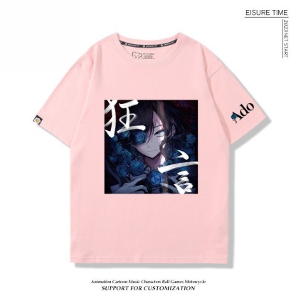 Ado歌手 2026親子情侶男女同款 印花短袖T恤