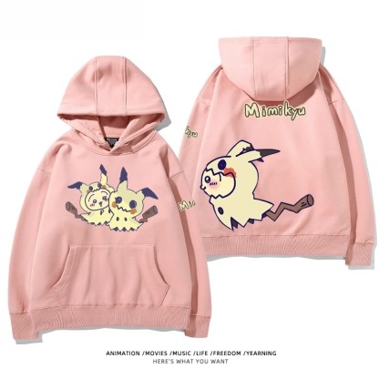 chiikawa X 寶可夢系列 聯名衛衣2025秋冬新款 親子情侶裝連帽衛衣