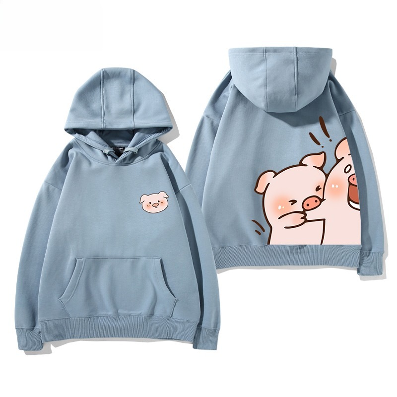 LuLu豬新款 親子情侶男女連帽衛衣