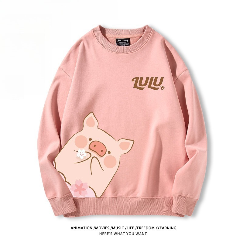 LuLu豬 聯名親子情侶裝 圓領長袖