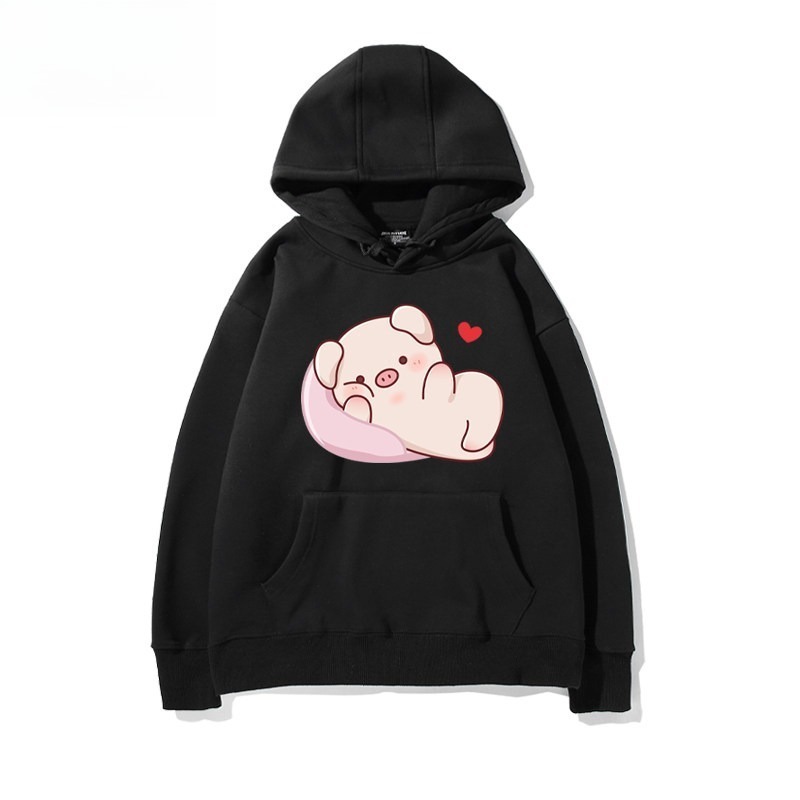 LULU豬 聯名衛衣新款 親子情侶裝連帽衛衣